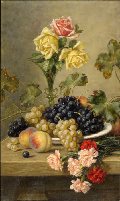 still life with grapes